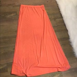 Coral maxi skirt